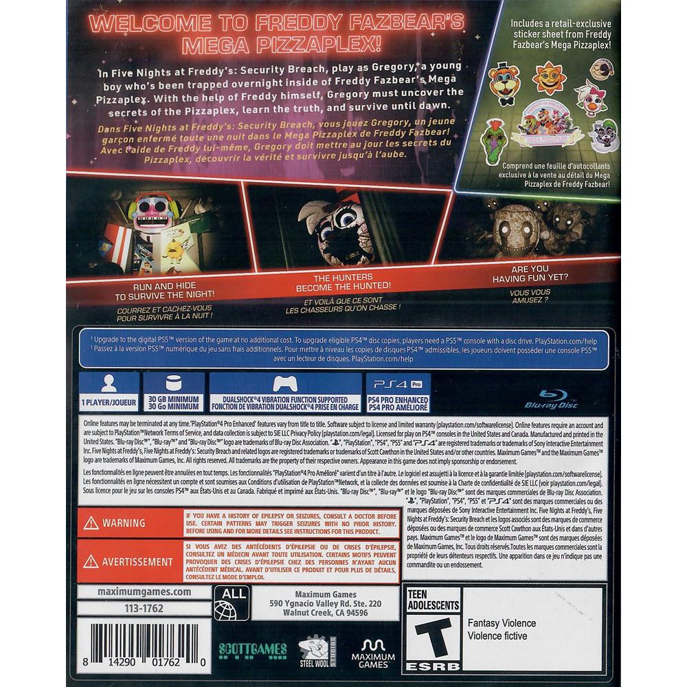 Five Nights at Freddy's: Security Breach - PS4 | PlayStation 4 | GameStop