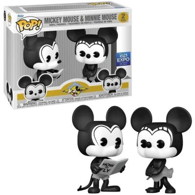 Funko Pop Mickey Mouse E Minnie Mouse (2-Pack) (Plane Crazy) (Disney D23)