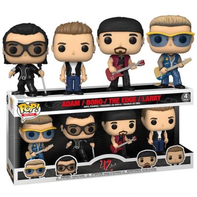 Funko Pop U2 Zootv 4-Pack (Adam, Bono, The Edge, Larry) (Rocks)