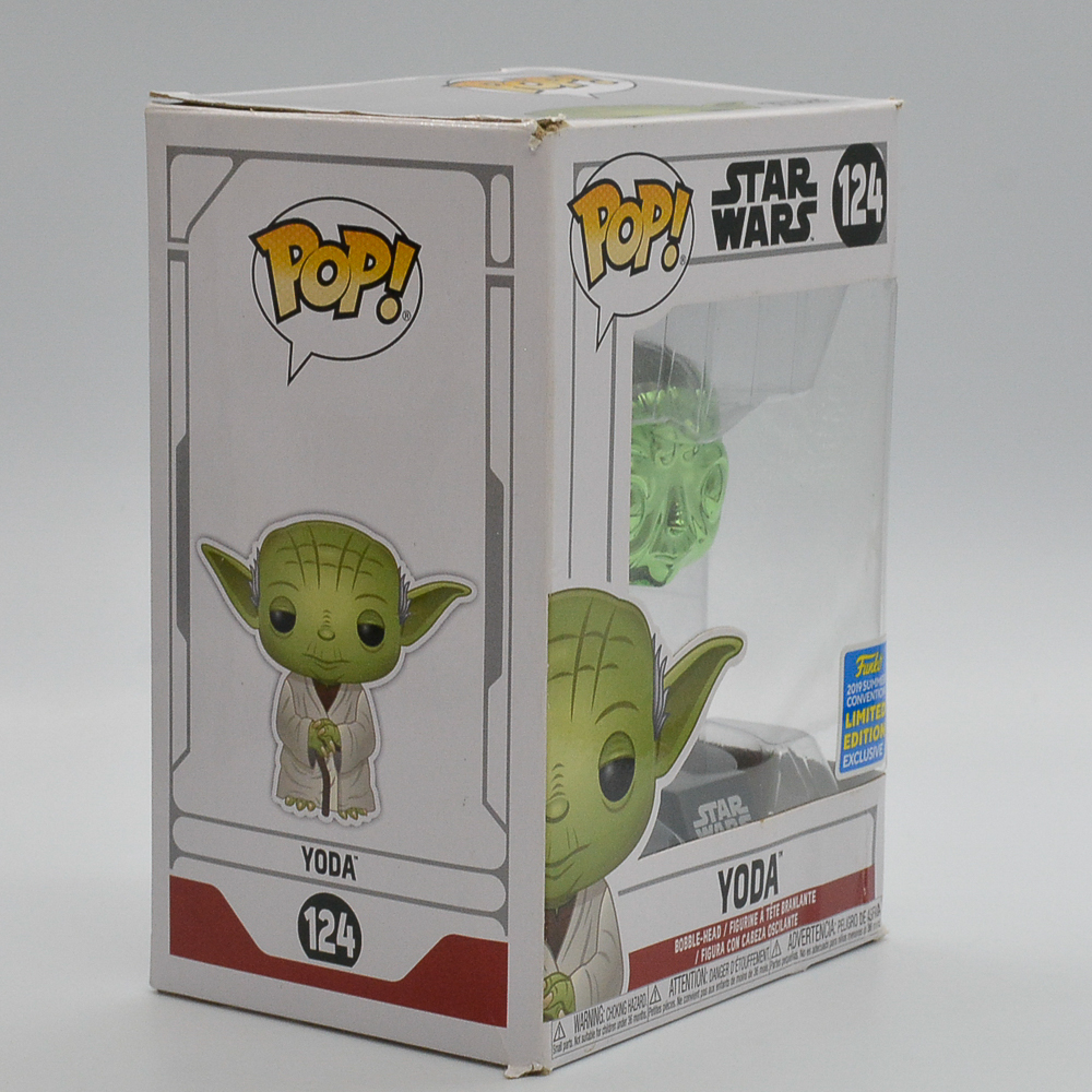 Funko Pop Yoda 124 (Green Chrome) (Star Wars) (Exclusive Summer Convention 2019)