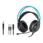 Headset Com Microfone P2 3.5Mm Fh200i A4tech Fstyler Preto E Azul
