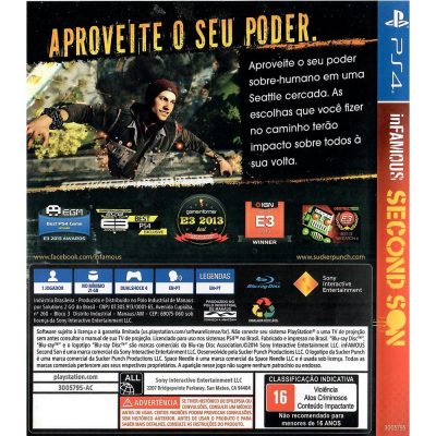 Infamous Second Son Playstation Hits Ps4