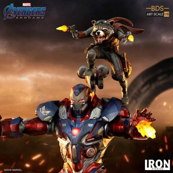 Iron Patriot & Rocket (Marvel Avengers: Endgame) - Bds Art Scale 1/10 - Iron Studios
