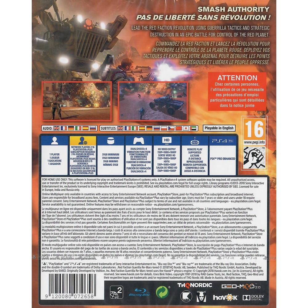 Red Faction Guerrilla Remarstered Ps4