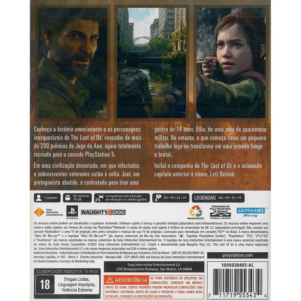 JOGO THE LAST OF US PART I - PS5