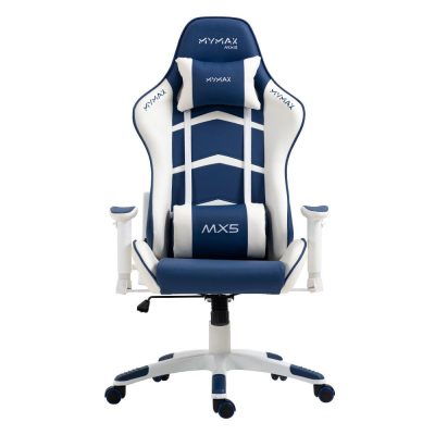 Cadeira Gamer Mx5 Giratoria Branco E Azul Marinho (Mgch-Mx5/Blmr)