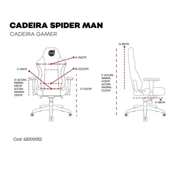 Cadeira Marvel Homem Aranha Dazz