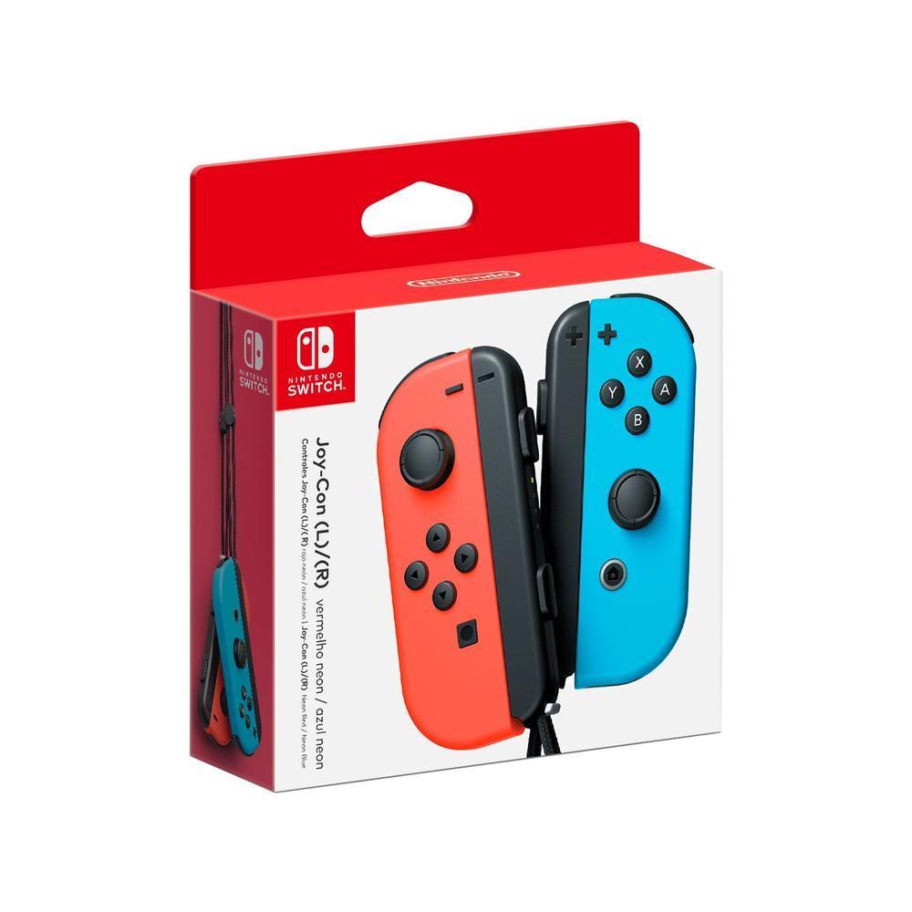 Controle Sem Fio Joy-Con Nintendo Switch (Direito E Esquerdo) (Vermelho E Azul Neon) Controle Sem Fio Joy-Con Nintendo Switch (Direito E Esquerdo) (Vermelho E Azul Neon)