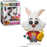 Funko Pop Tees - White Rabbit (Flocked) 1062 + Camiseta G (Alice In Wonderland)