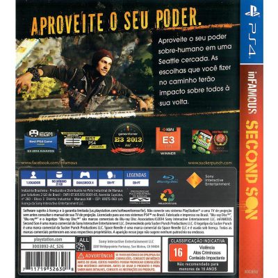Infamous Second Son Playstation Hits Ps4
