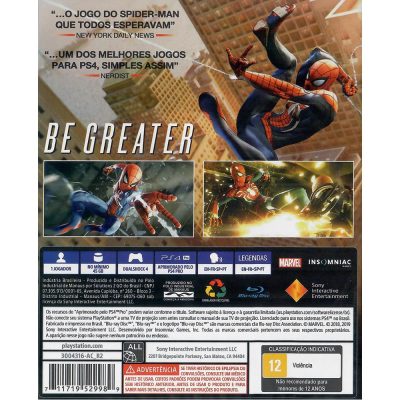 Marvel Spider-Man Edição Jogo Do Ano Ps4