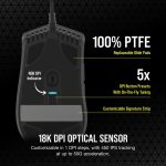 Mouse Gamer Corsair Sabre Pro Champion Series, 18000Dpi, 6 Botoes, Preto, Ch-9303101-Na (Novo)
