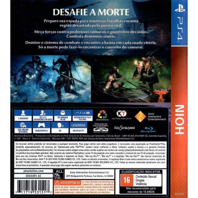 Nioh Playstation Hits Ps4