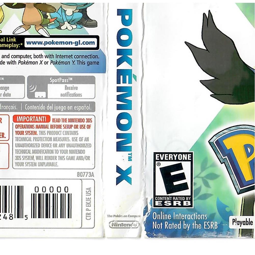  Pokémon X : Nintendo of America: Video Games