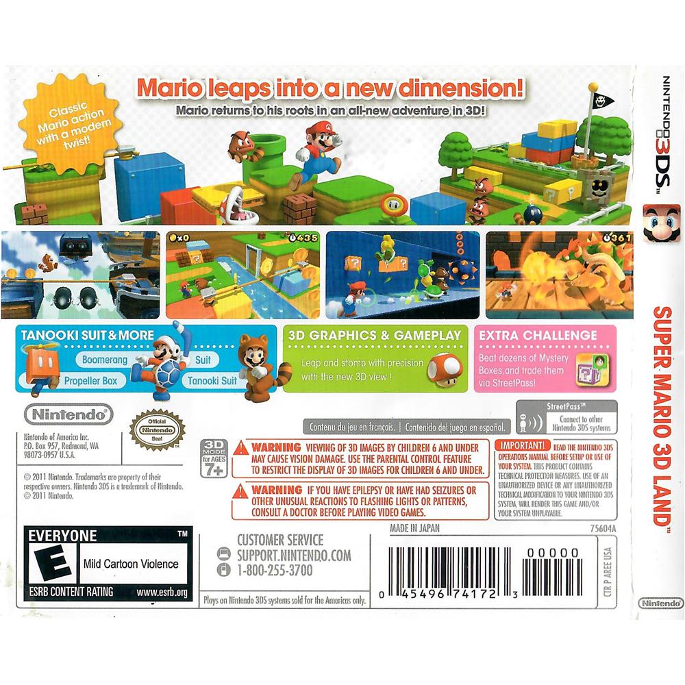 SUPER MARIO 3D LAND 3DS, Jogos 3DS Promoção