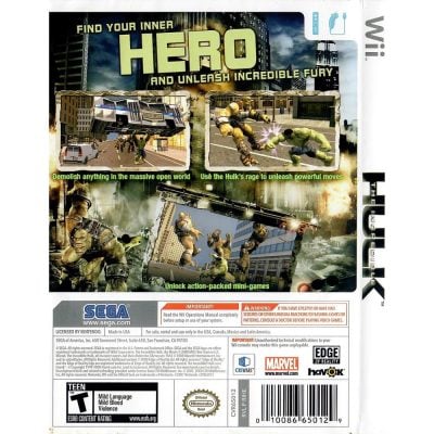 The Incredible Hulk Nintendo Wii #1