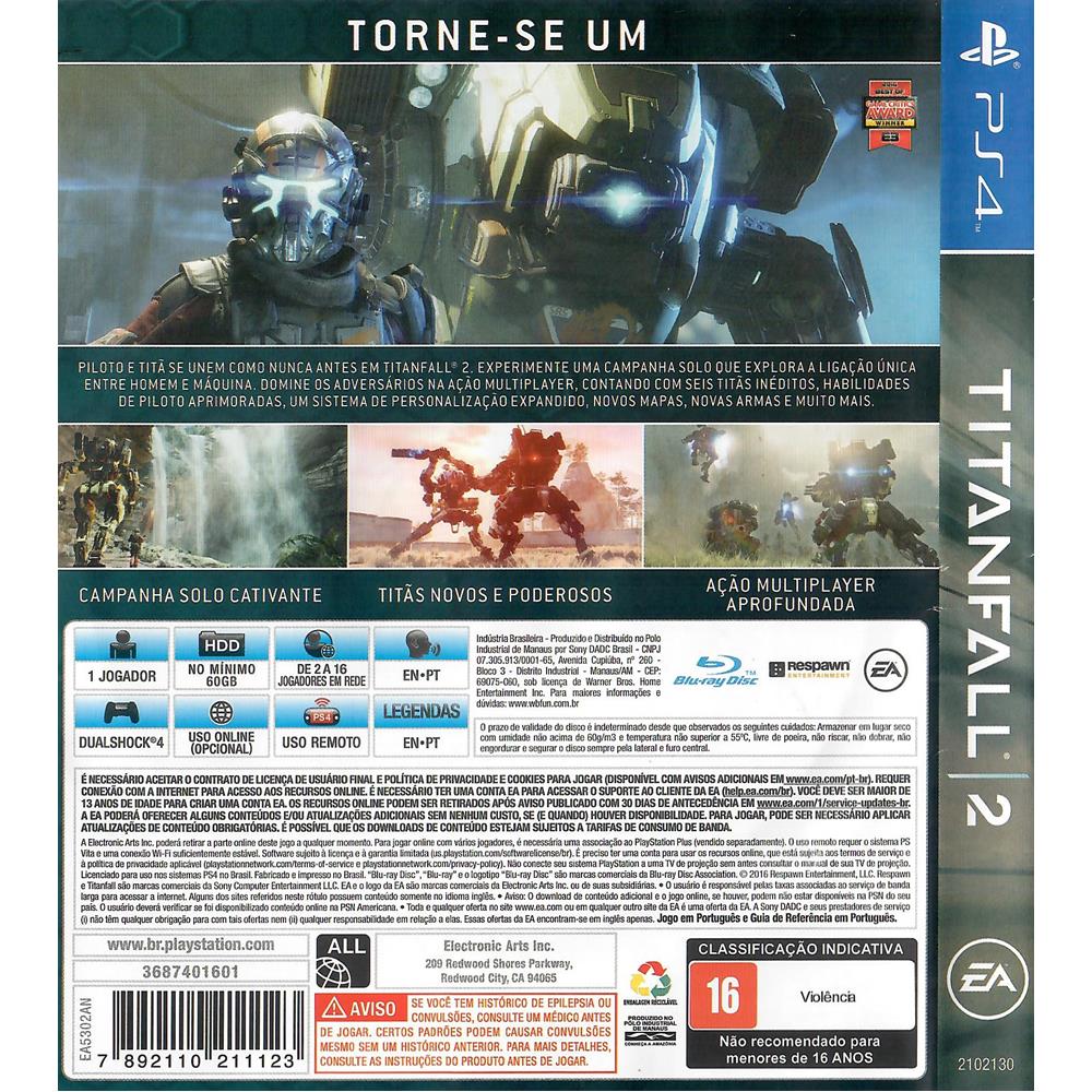 Titanfall 2 Ps4 #1 (Com Detalhe) (Jogo Mídia Física) - Arena Games - Loja  Geek