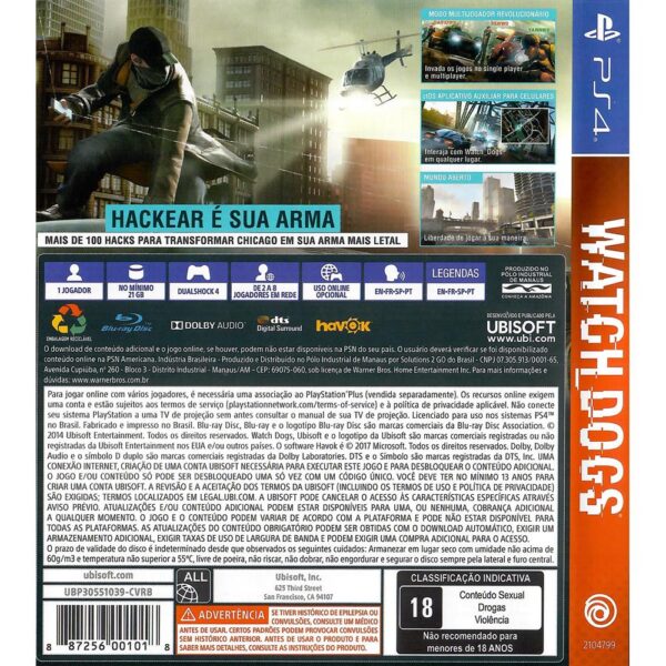 Watch Dogs Playstation Hits Ps4