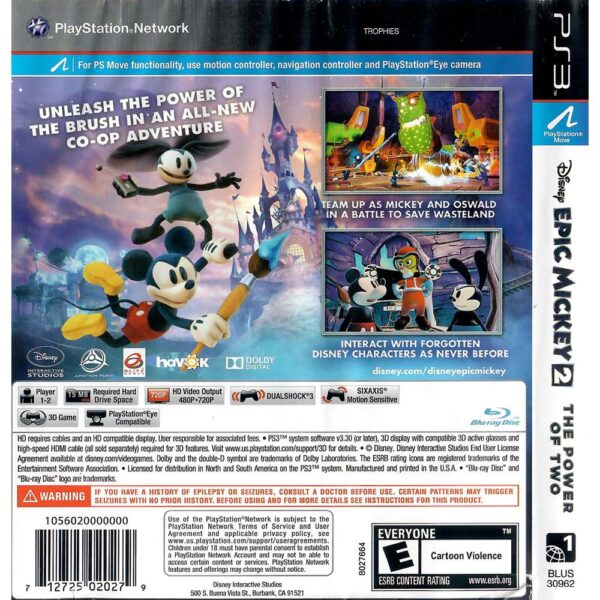 Epic Mickey 2 The Power Of Two Ps3 #2