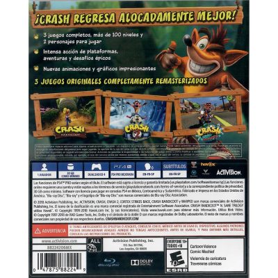Crash Bandicoot Nsane Trilogy Ps4
