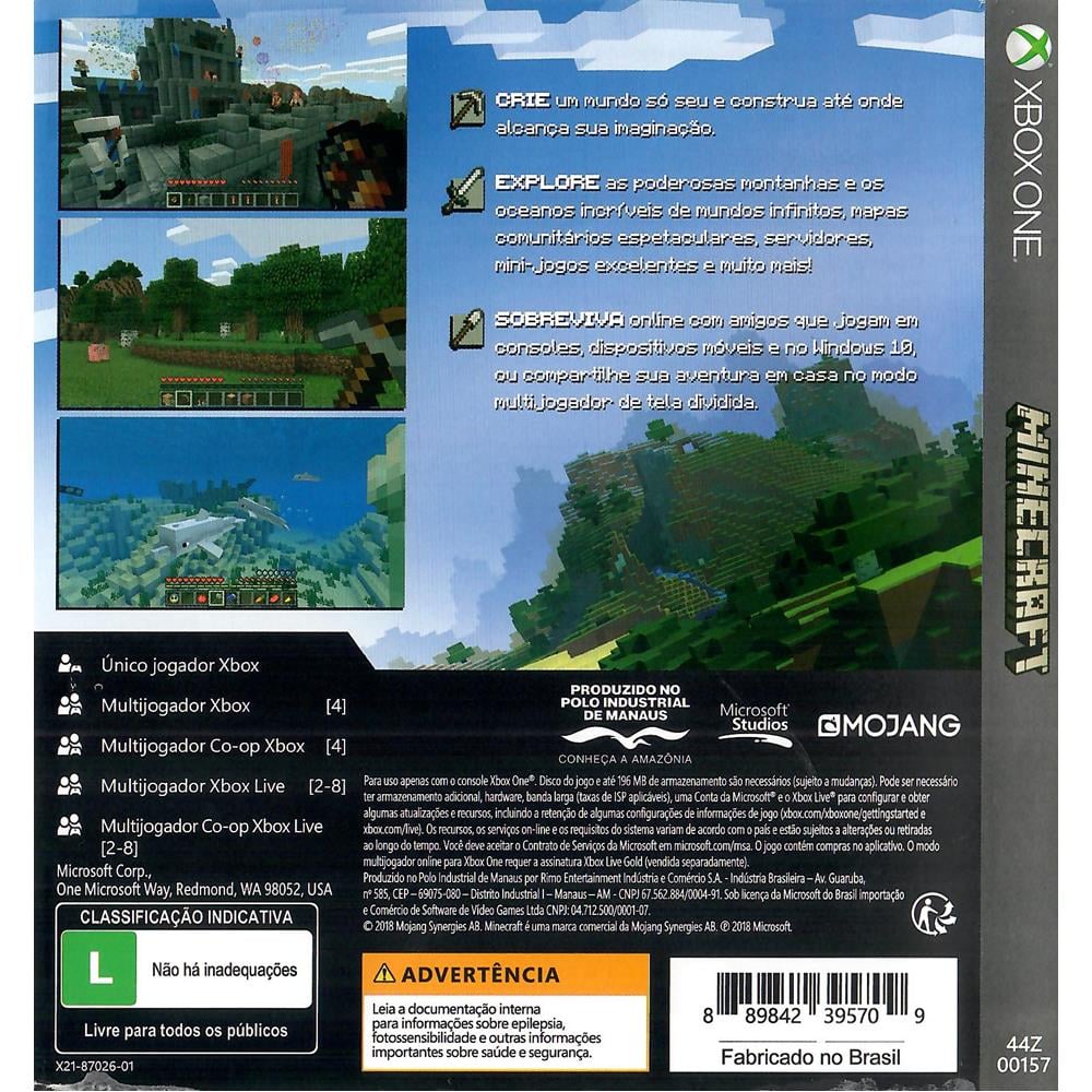 Jogo Minecraft Xbox 360 Edition - Xbox 360 - Física Original