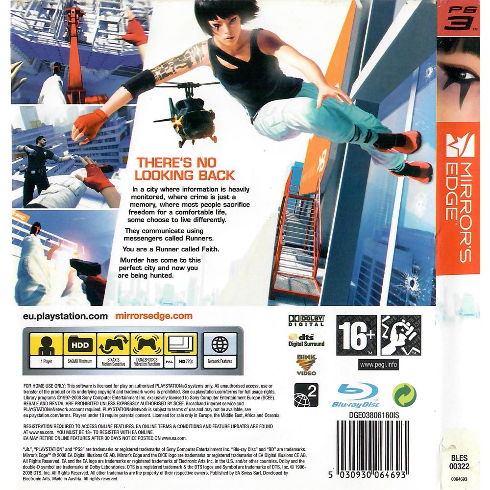 Game Ps3 Mirrors Edge