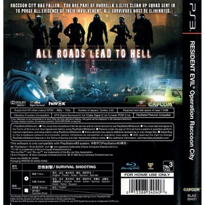 Resident Evil Operation Raccoon City Ps3