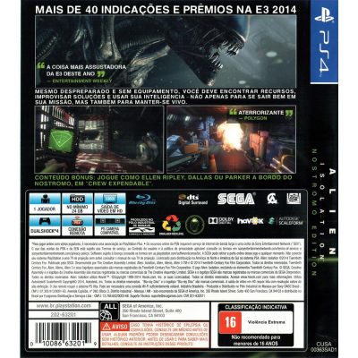 Alien Isolation - Ps4 (Seminovo)
