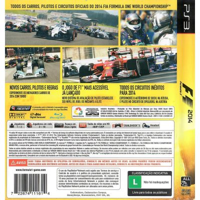Formula 1 2014 Ps3 #1 (Com Detalhe) (Jogo Mídia Física)