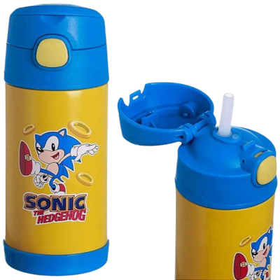 Garrafa Infantil Click Com Canudo - Sonic
