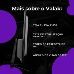 Monitor Gamer Mancer Valak, 23.6 Pol Va, Curvo, Fhd, 1Ms, 180Hz, Freesync E G-Sync, Hdmi/Dp, Mcr-Vlk24-Bl01 Monitor Gamer Mancer Valak, 23.6 Pol Va, Curvo, Fhd, 1Ms, 180Hz, Freesync E G-Sync, Hdmi/Dp, Mcr-Vlk24-Bl01