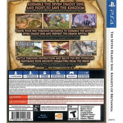 The Seven Deadly Sins Knights Of Britannia Ps4