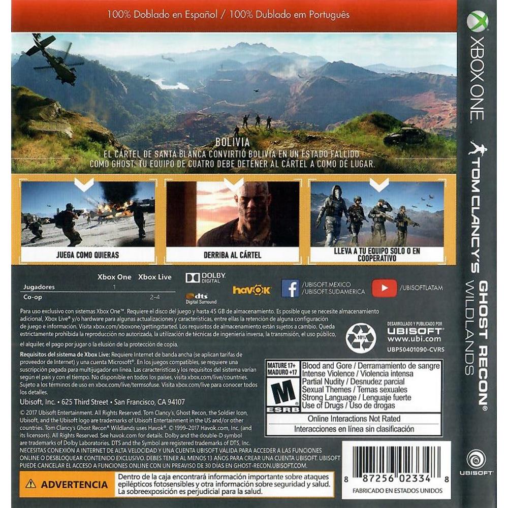 Tom Clancys Ghost Recon Wildlands Xbox One