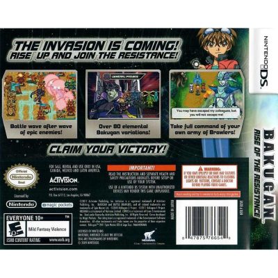Bakugan Rise Of The Resistance Nintendo Ds