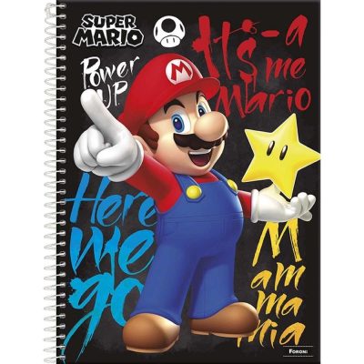 Caderno Super Mario Bros 96Fls - Foroni