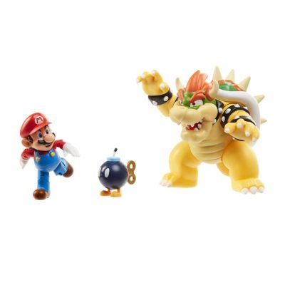 Diorama Super Mario Vs. Bowser's Lava Battle Set