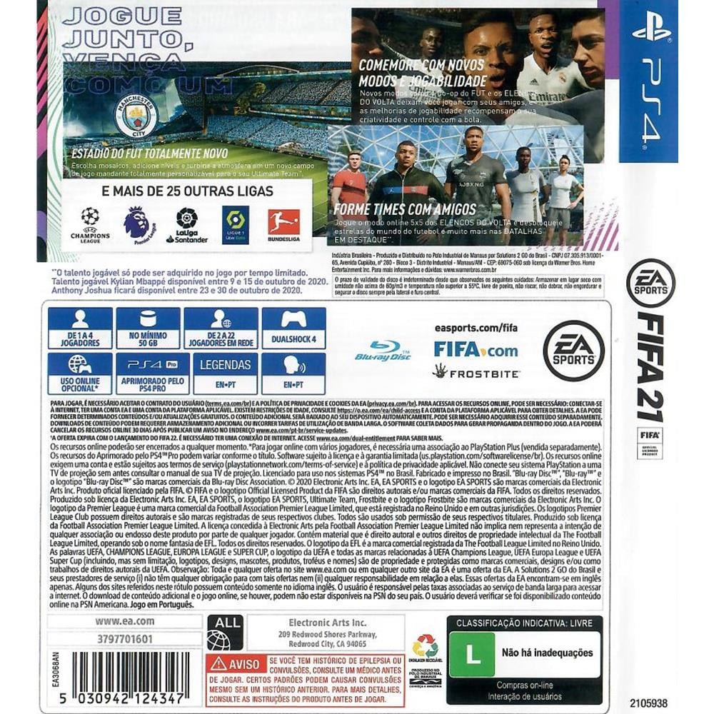 Fifa Ps4 Midia Fisica