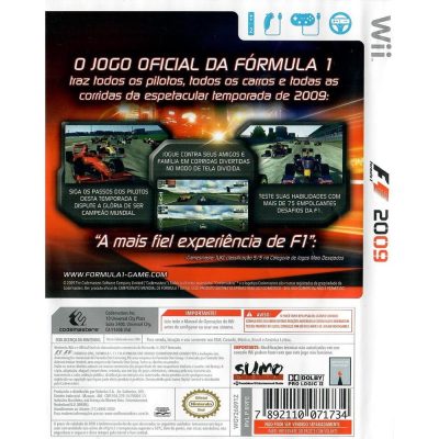 Formula 1 2009 Nintendo Wii #2 (Sem Manual)
