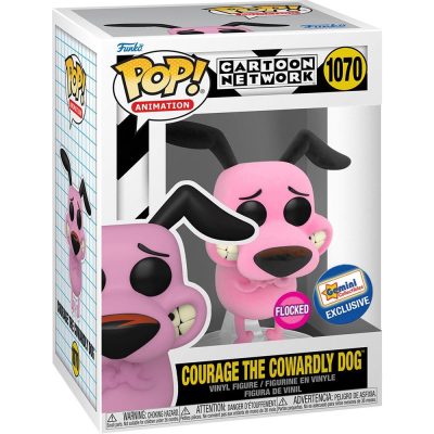 Funko Pop Courage The Cowardly Dog 1070 (Flocked) (Coragem O Cão Covarde)