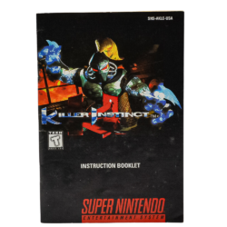 Manual De Instruções Do Jogo Killer Instinct Em Inglês Para Super Nintendo (Snes)