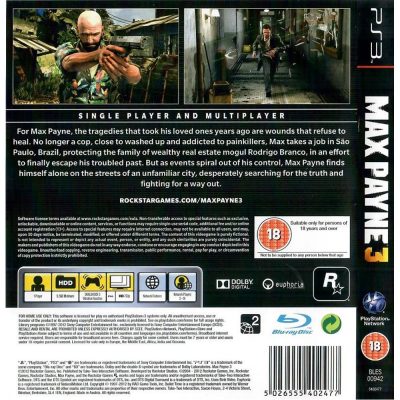 Max Payne 3 Ps3 (Sem Manual)