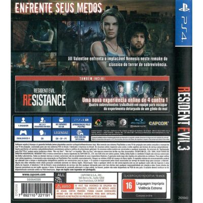 Resident Evil 3 Ps4