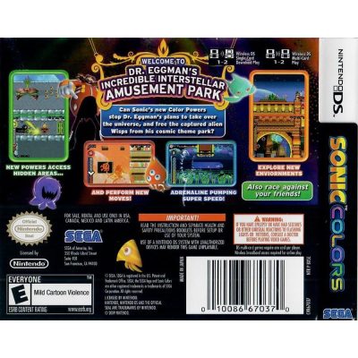 Sonic Colors Nintendo Ds #2 (Sem Manual)