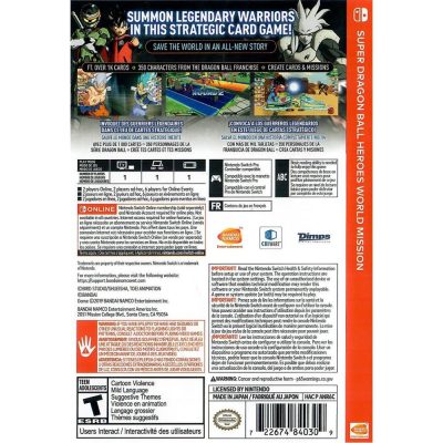 Super Dragon Ball Heroes World Mission Nintendo Switch