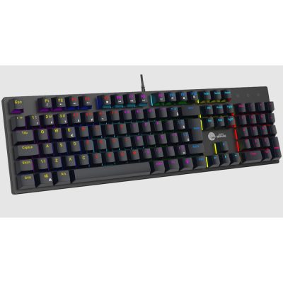 Teclado Mecânico Gamer Ninja Leap, Switch Blue, Rainbow, Abnt2, Black