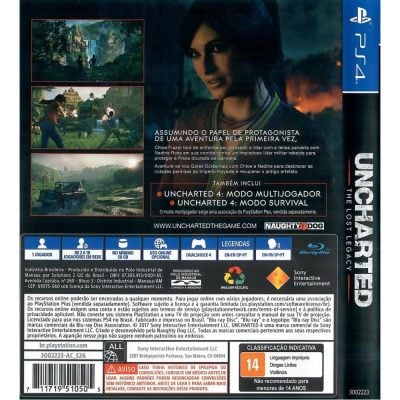 Uncharted The Lost Legacy Ps4 (Seminovo) (Jogo Mídia Física)