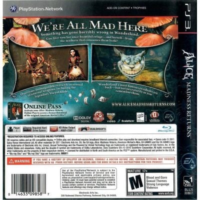 Alice Madness Returns Ps3