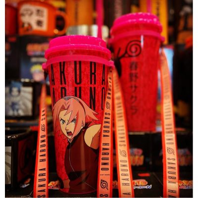 Copo Canudo Naruto Sakura 1 Lt (Com Cordão)