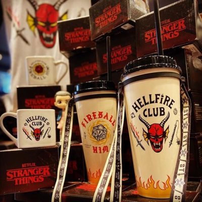 Copo Canudo Stranger Things Hellfire Fireball 1 Lt (Com Cordão)