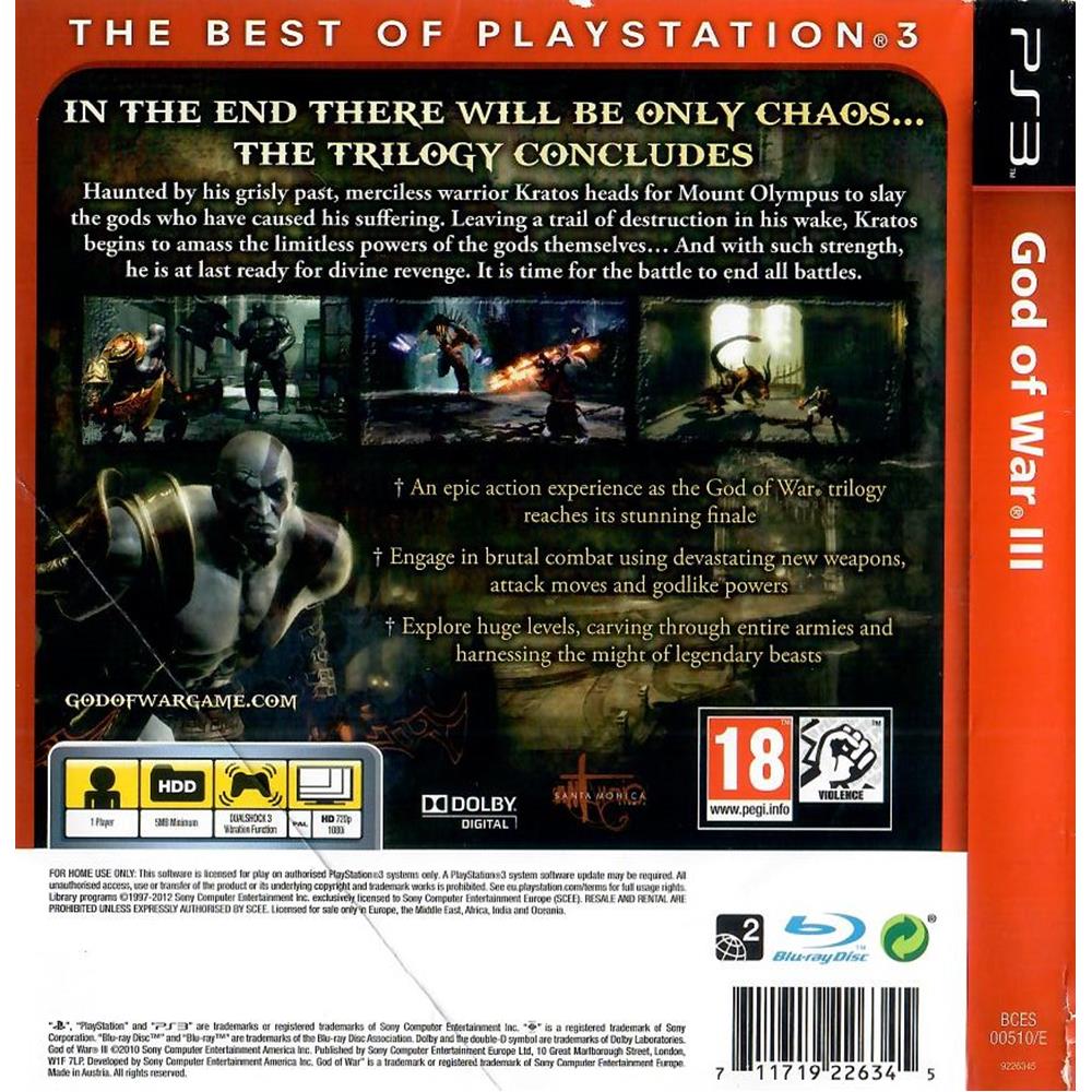 God of War Collection PS3 Mídia Física Usado Jogo Playstation 3